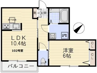 ヴィアソーレ向山ウエスト【1階】の間取り