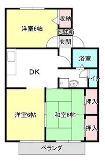 ロイヤルコート川西A棟【2階】の間取り