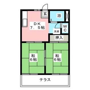 ファミール三武【1階】の間取り