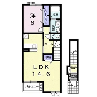 プリムローズ ガーデンヴィラB【2階】の間取り