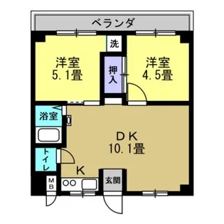 リアライズ玉出【6階】の間取り