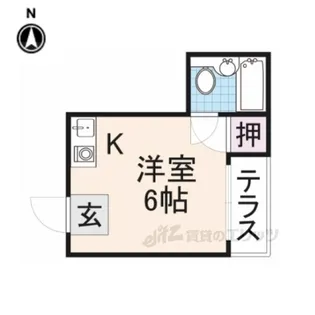 住地八坂マンション【1階】の間取り