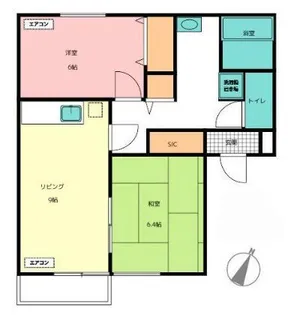 フォンテーヌ太閤山【1階】の間取り