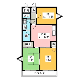 グランドパリス【1階】の間取り
