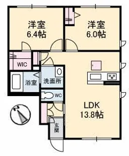 シャーメゾンガーデンズK C棟【1階】の間取り