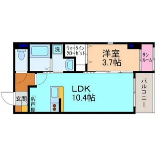 ドリーム新庄B棟【1階】の間取り