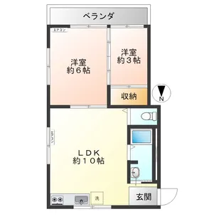 野方マンション【2階】の間取り