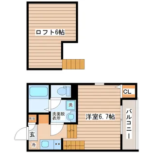 ラ・ムー長町【1階】の間取り