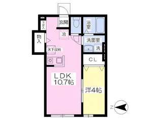 プラスリバーII【1階】の間取り