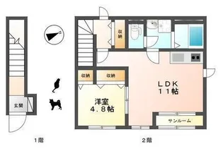 グリーンアーク【2階】の間取り
