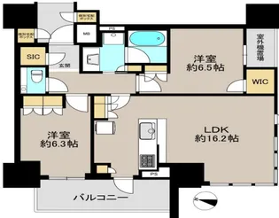 ザ・パークハウス大阪梅田タワー【6階】の間取り