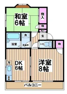 コーポ朝倉A棟【2階】の間取り