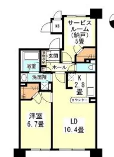 アーマックス大井町【4階】の間取り