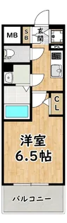 エスリード大阪デュアルゲート【7階】の間取り