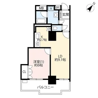 UR晴海アイランドトリトンスクエアガーデンプラザ【8階】の間取り
