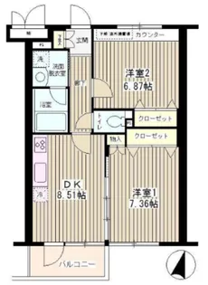 カーサ フロラシオン【2階】の間取り