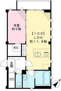 ラシーネ北新宿【1階】の間取り
