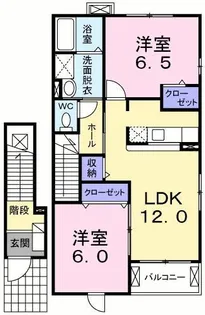 アビシニアンD【2階】の間取り