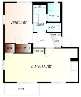 フローラルフォーツーフォー WiFi対応【1階】の間取り