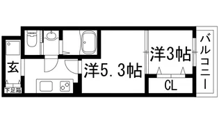 ヴェルステック宝塚【4階】の間取り