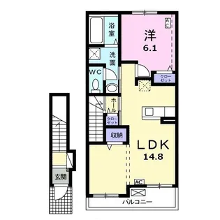 ハイルング【2階】の間取り