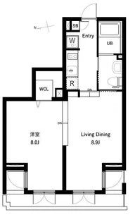 コスモリード東高円寺レジデンス【1階】の間取り