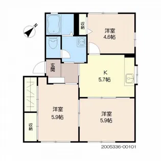 ディアス BEN 芦屋【1階】の間取り