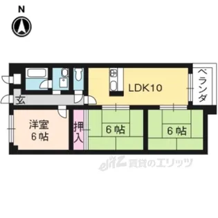 アフリー太田【5階】の間取り