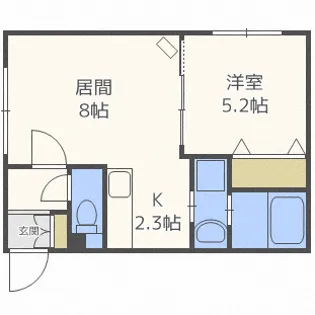 グランメール北24条駅前【1階】の間取り