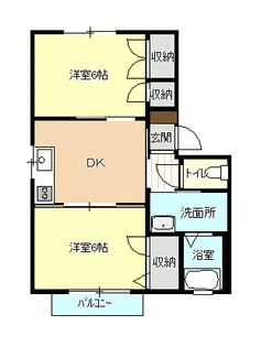 エクセルシミズB【2階】の間取り