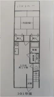 滝沢コーポ【1階】の間取り