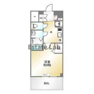 プレサンス神戸長田マリエント【4階】の間取り