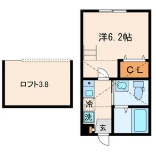 ケイアパルトメント山王【1階】の間取り