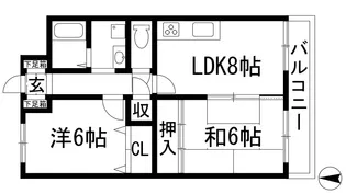 ピンリーブル2【2階】の間取り