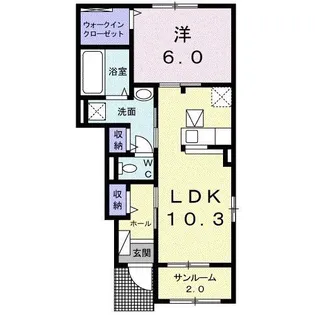 デステニー【1階】の間取り
