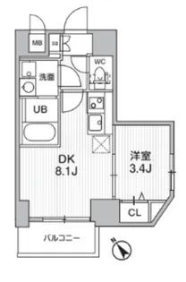 S-RESIDENCE目黒大岡山bresa【3階】の間取り