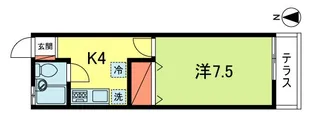 パインハイツ【1階】の間取り