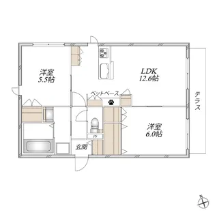 GRAND MAISON曲輪【1階】の間取り