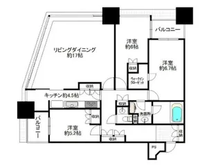 青山パークタワー【13階】の間取り