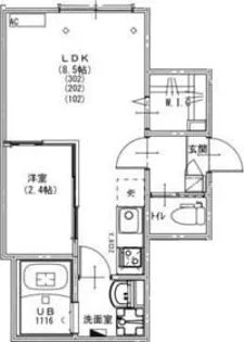 KEIAI RESIDENCE 北習志野V【2階】の間取り