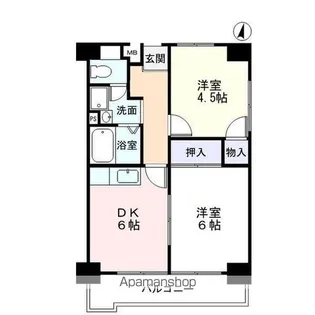 レスポアールEAST21th【2階】の間取り