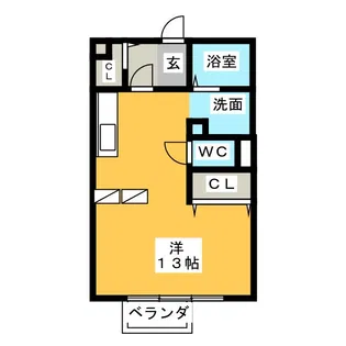 シャルムすずかB棟【1階】の間取り