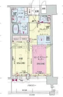 プレサンス玉造駅前ルージュ【13階】の間取り