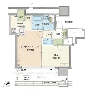 シティタワー目黒【14階】の間取り