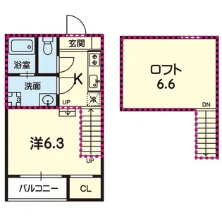 ステラ大津EAST【1階】の間取り