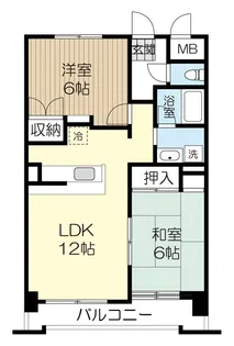 レーベンコートB棟【5階】の間取り