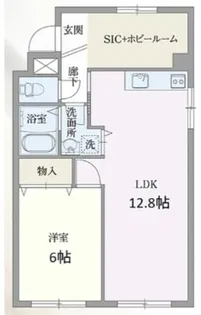 ラパシフィックビルC【6階】の間取り