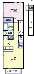 エレガント・カーサII【2階】の間取り