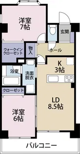 フジビューコーポ【1階】の間取り