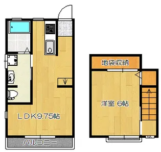 タマダハイツ B【2階】の間取り